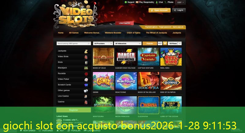 giochi slot con acquisto bonus